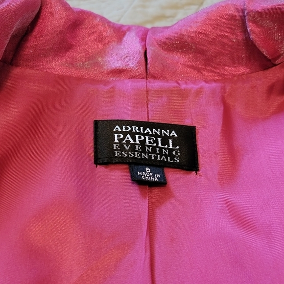 Adrianna Pappel Sparkly Pink Casual Office Formal Blouse Top Size 8 Medium - Picture 10 of 12